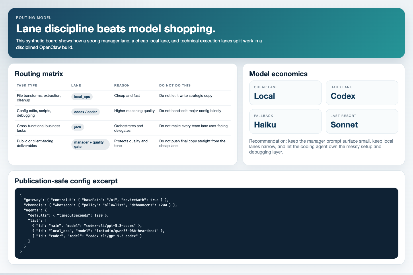 Anonymized routing board